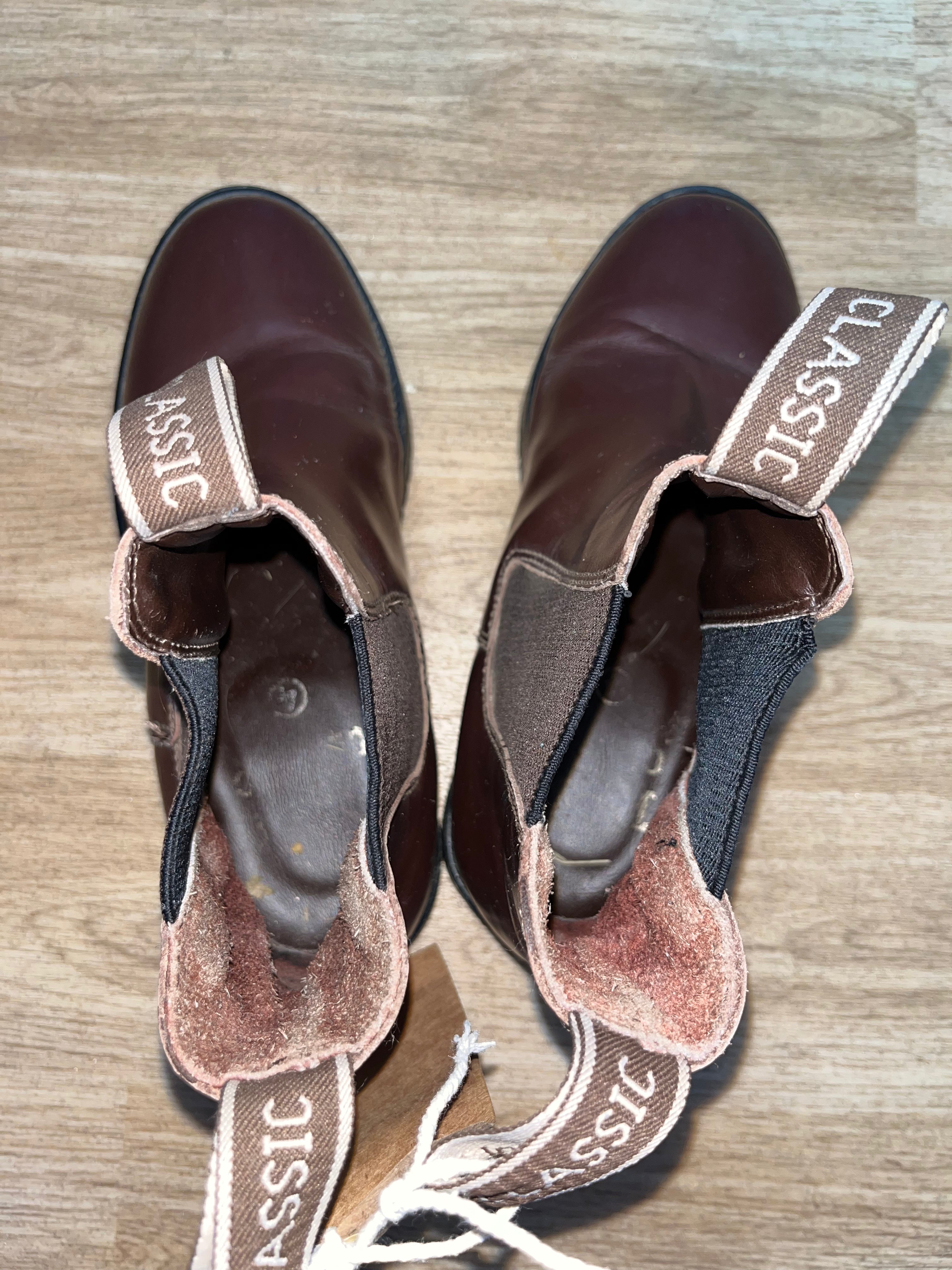 Rhinegold Classic Brown Short Jodphur Boots Size 4