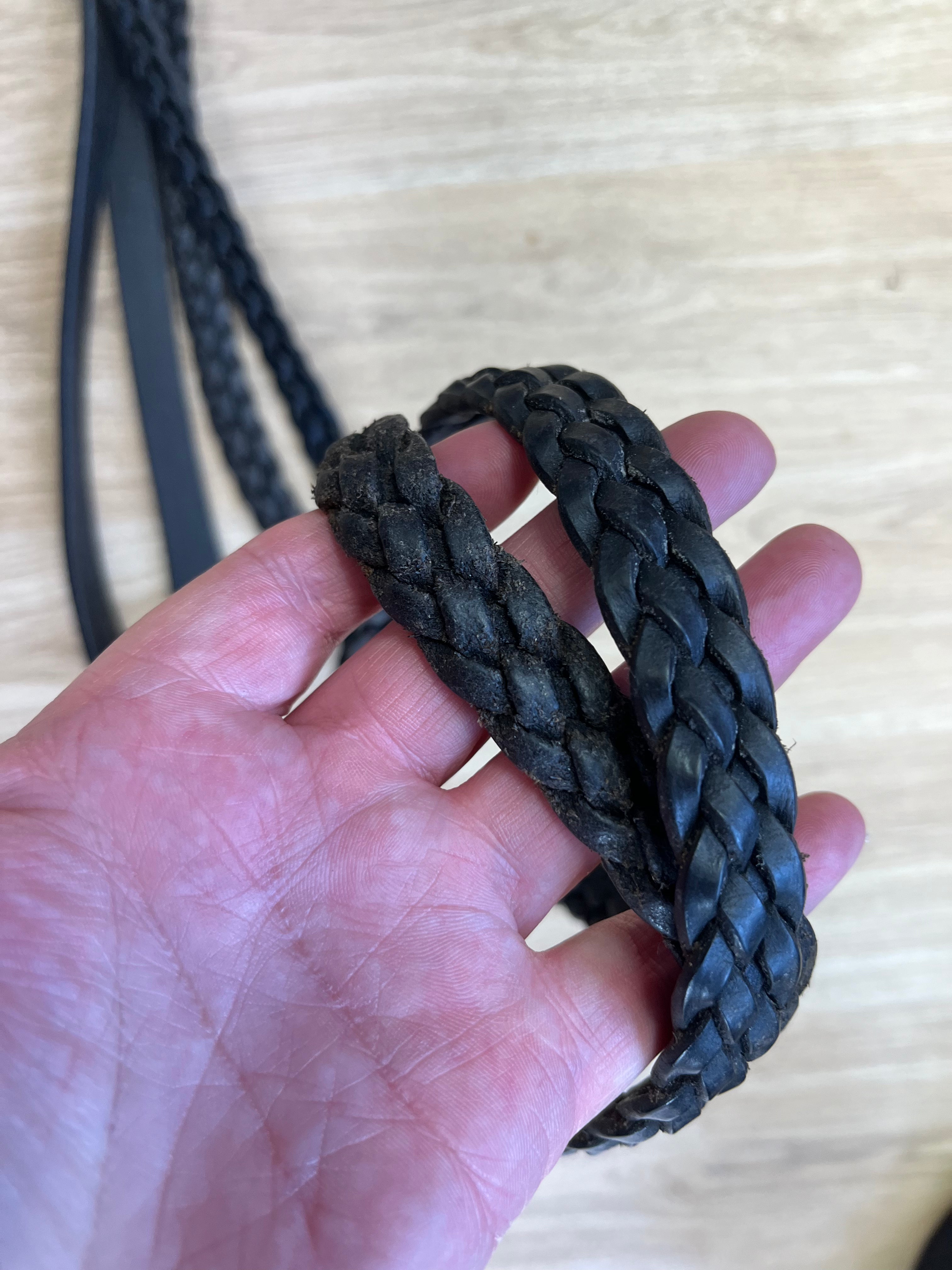 Plaited Reins Black Full #7