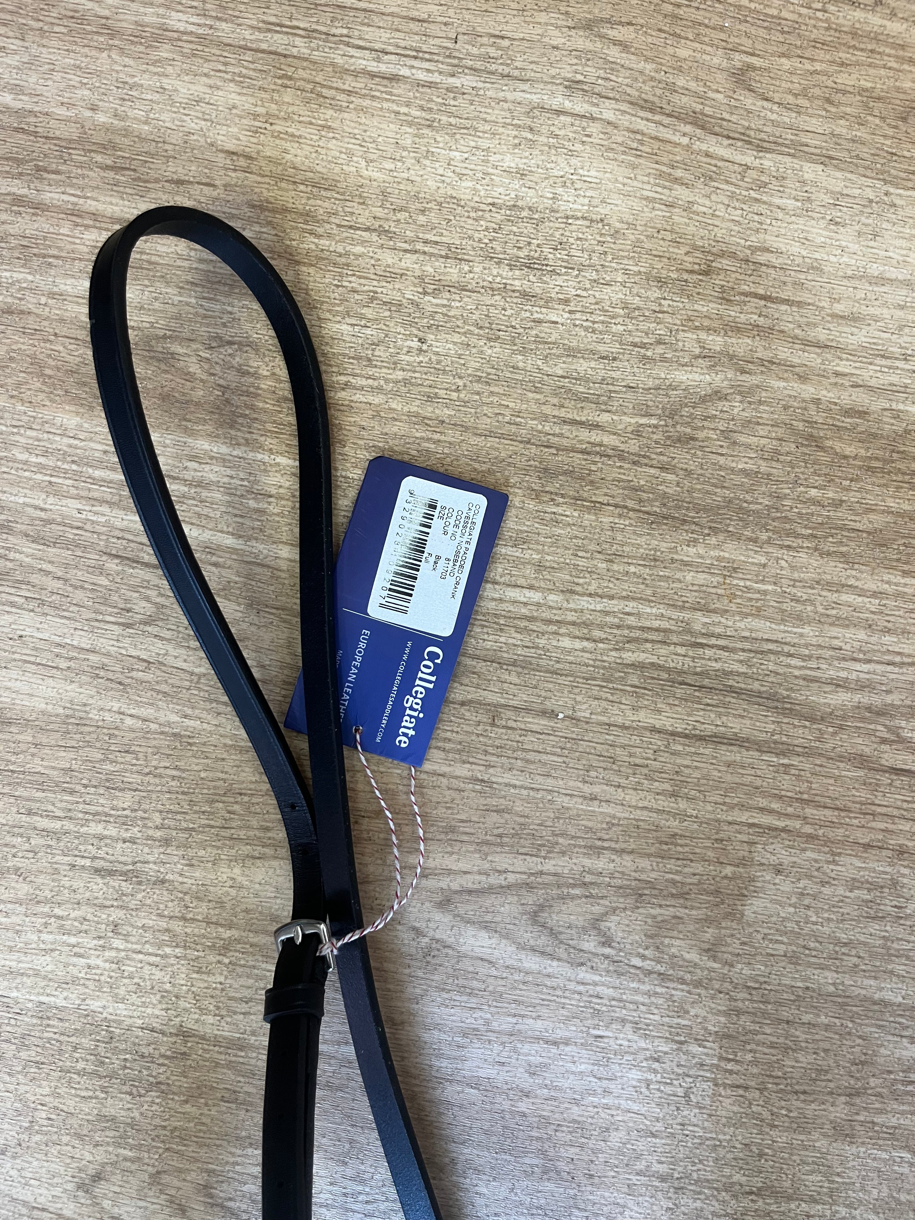 Collegiate Padded Crank Cavesson Noseband Full Black