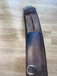 Leather Brown Girth Elasticated Both Ends 32”