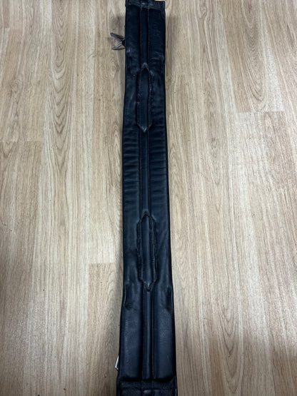 Black Leather Humane Padded Girth 30”