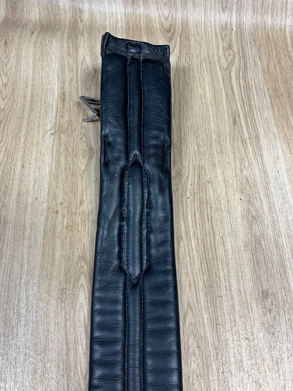 Black Leather Humane Padded Girth 30”
