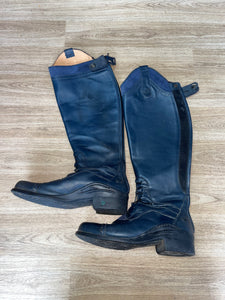 Bareback Leather Long Riding Boots Size 6.5