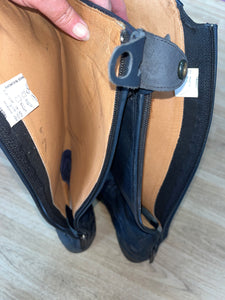 Bareback Leather Long Riding Boots Size 6.5