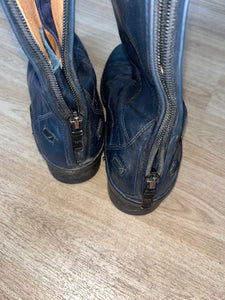Bareback Leather Long Riding Boots Size 6.5