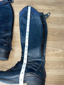 Bareback Leather Long Riding Boots Size 6.5