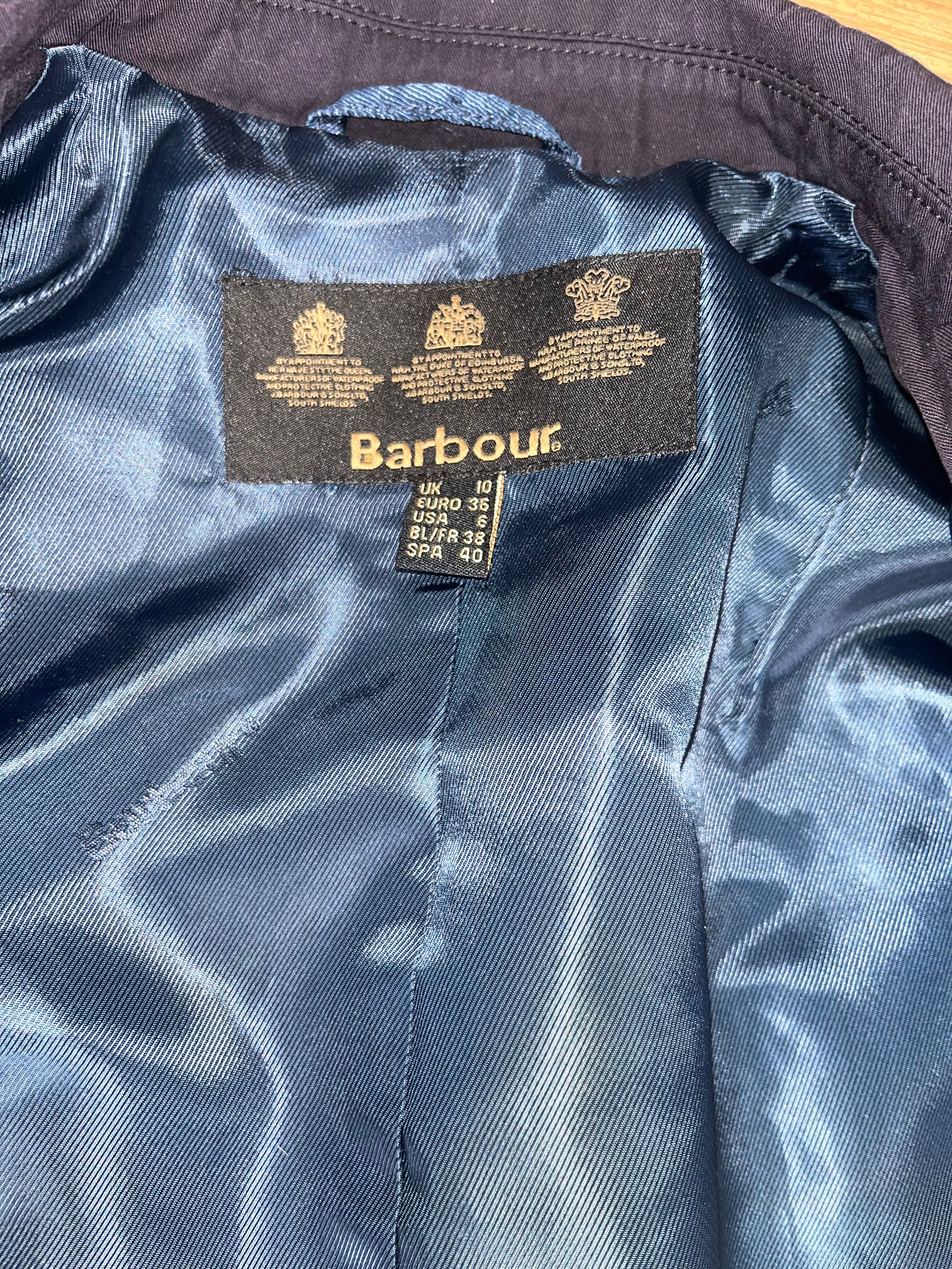 Barbour Navy Jacket Size 10