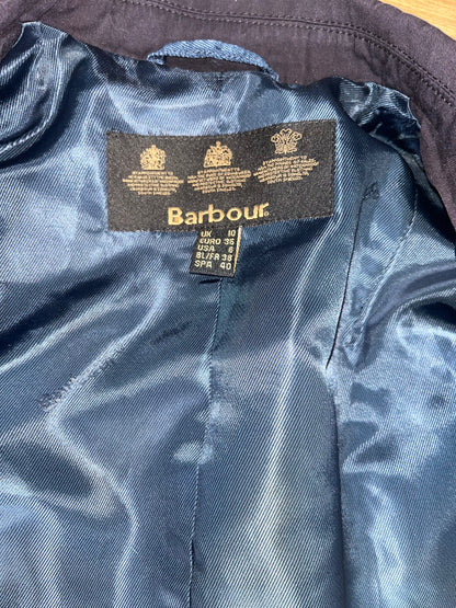 Barbour Navy Jacket Size 10