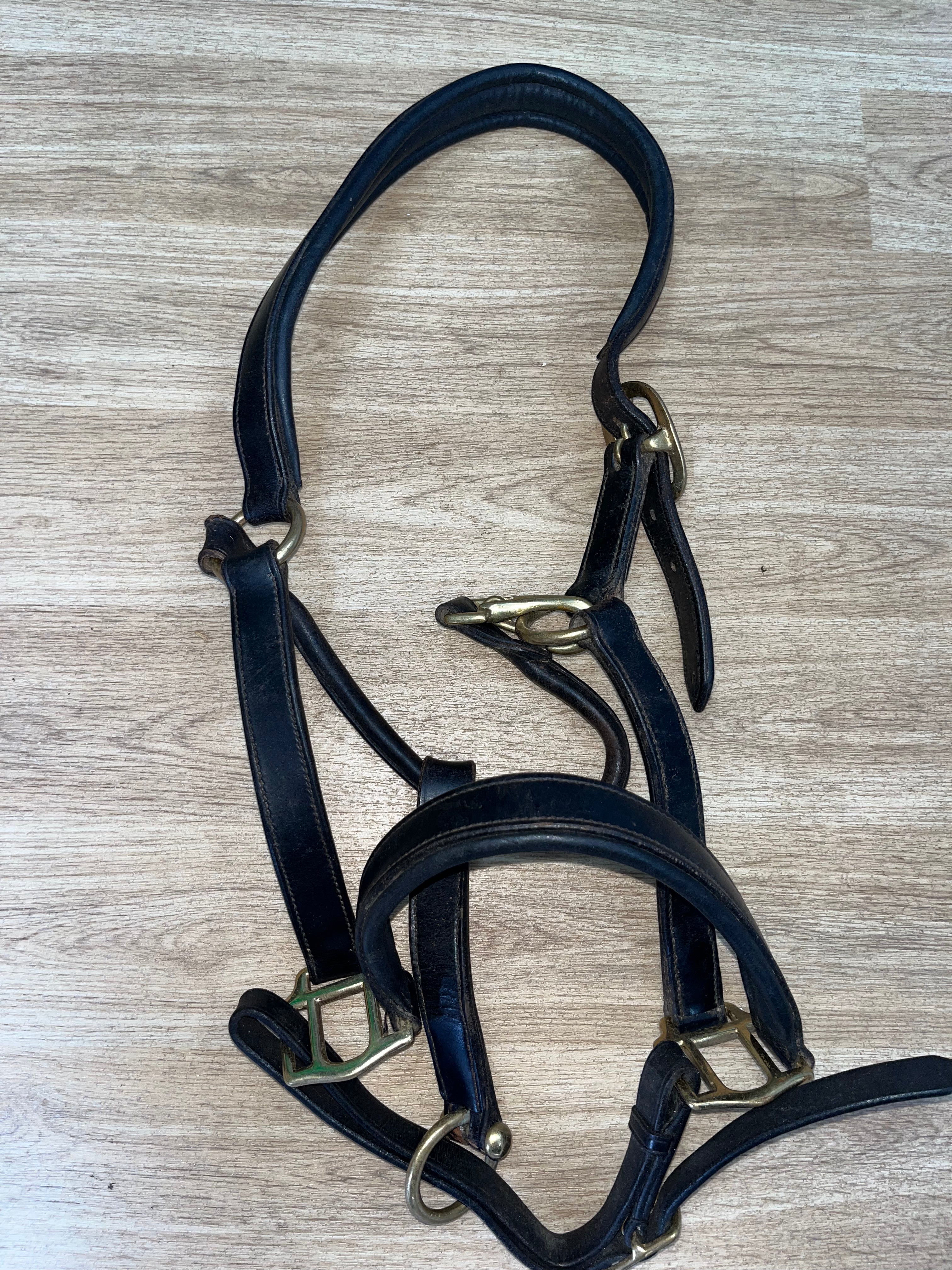 Heritage Leather Headcollar Full Dark Brown