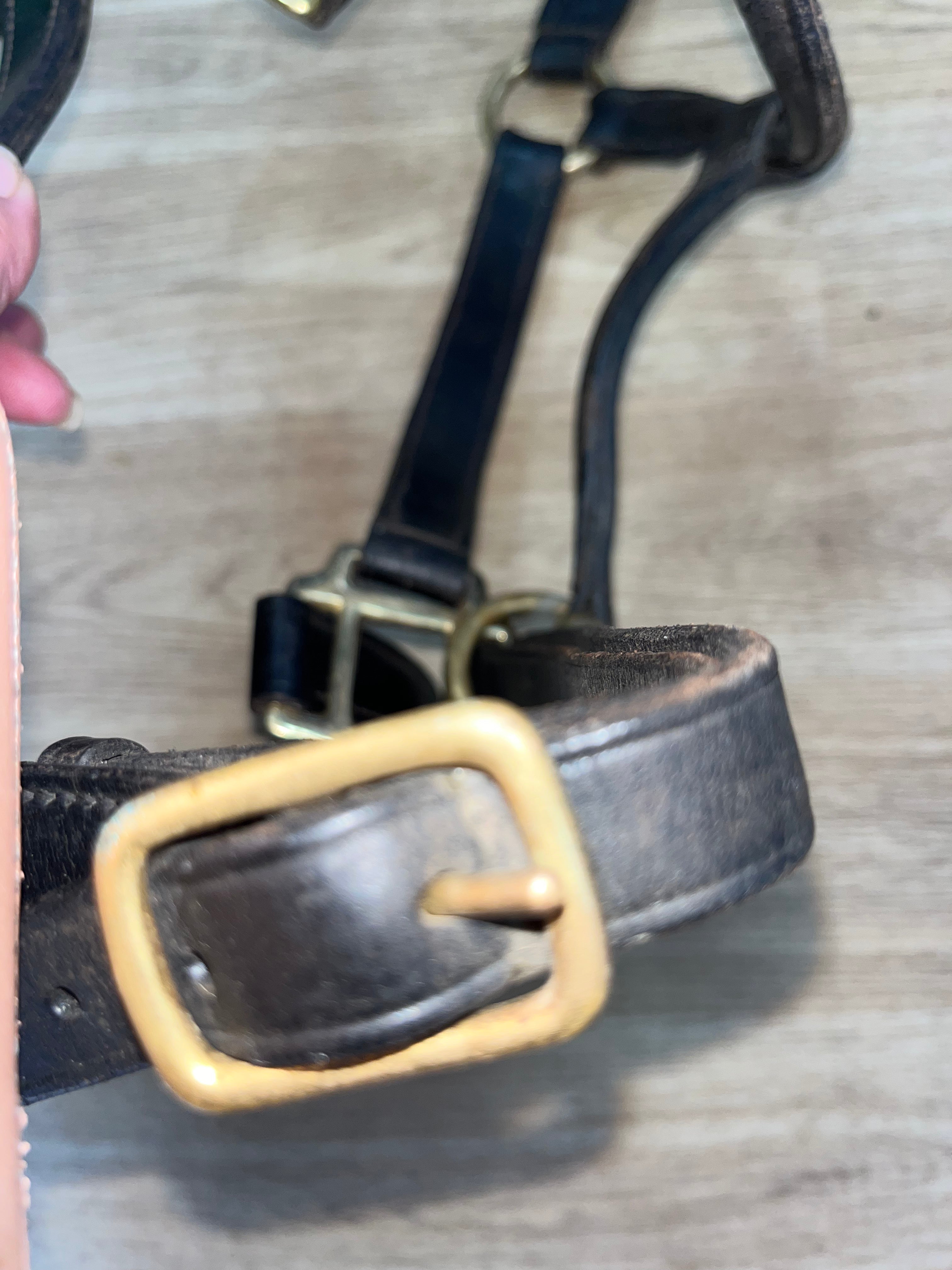 Heritage Leather Headcollar Full Dark Brown