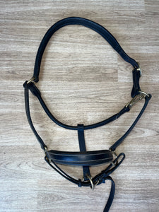 Horze Leather Headcollar Full Black