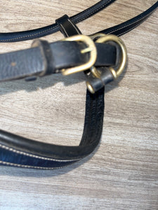 Horze Leather Headcollar Full Black