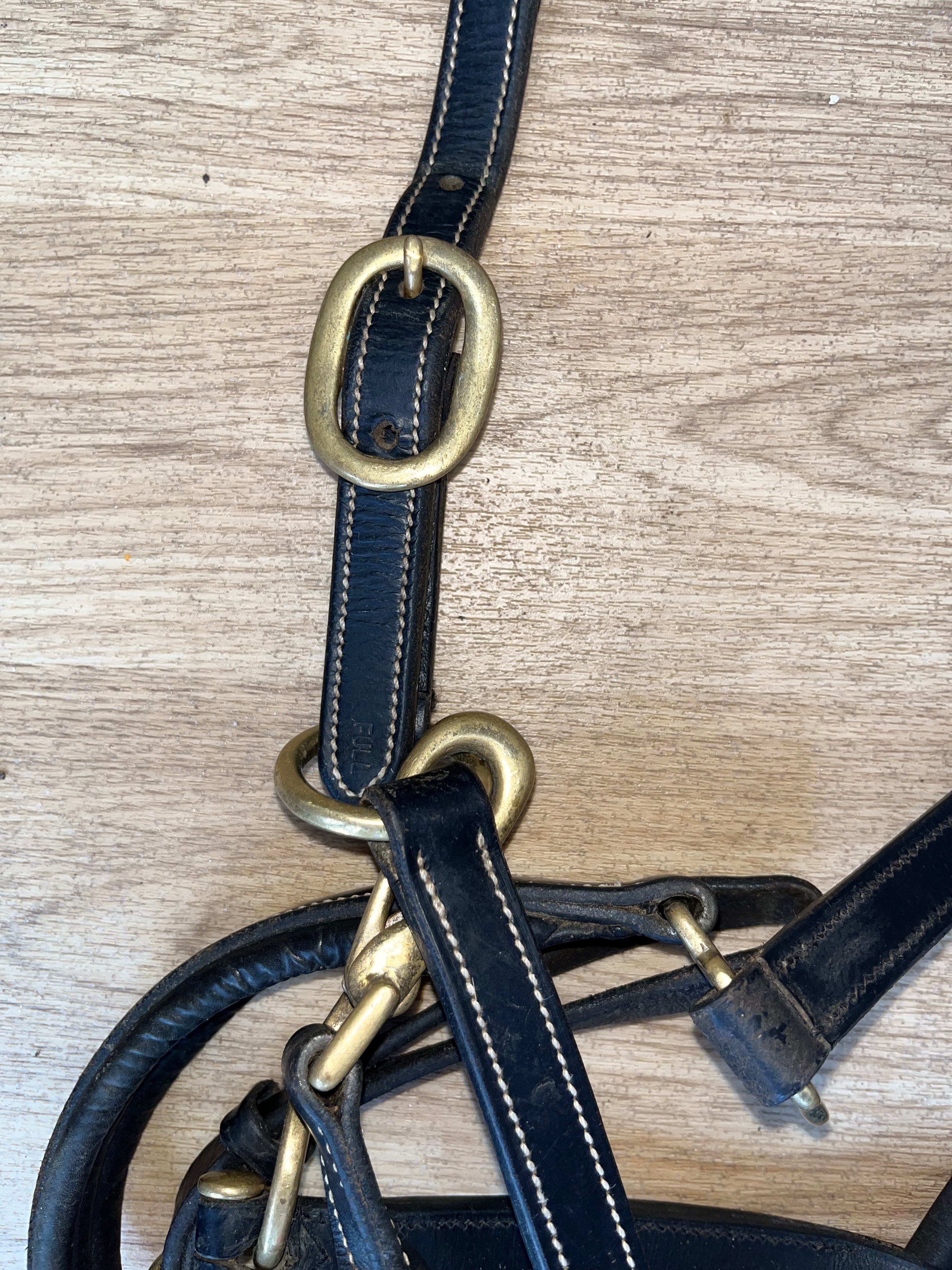 Horze Leather Headcollar Full Black