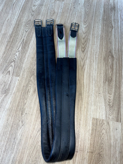Leather Look Girth 46’ Black