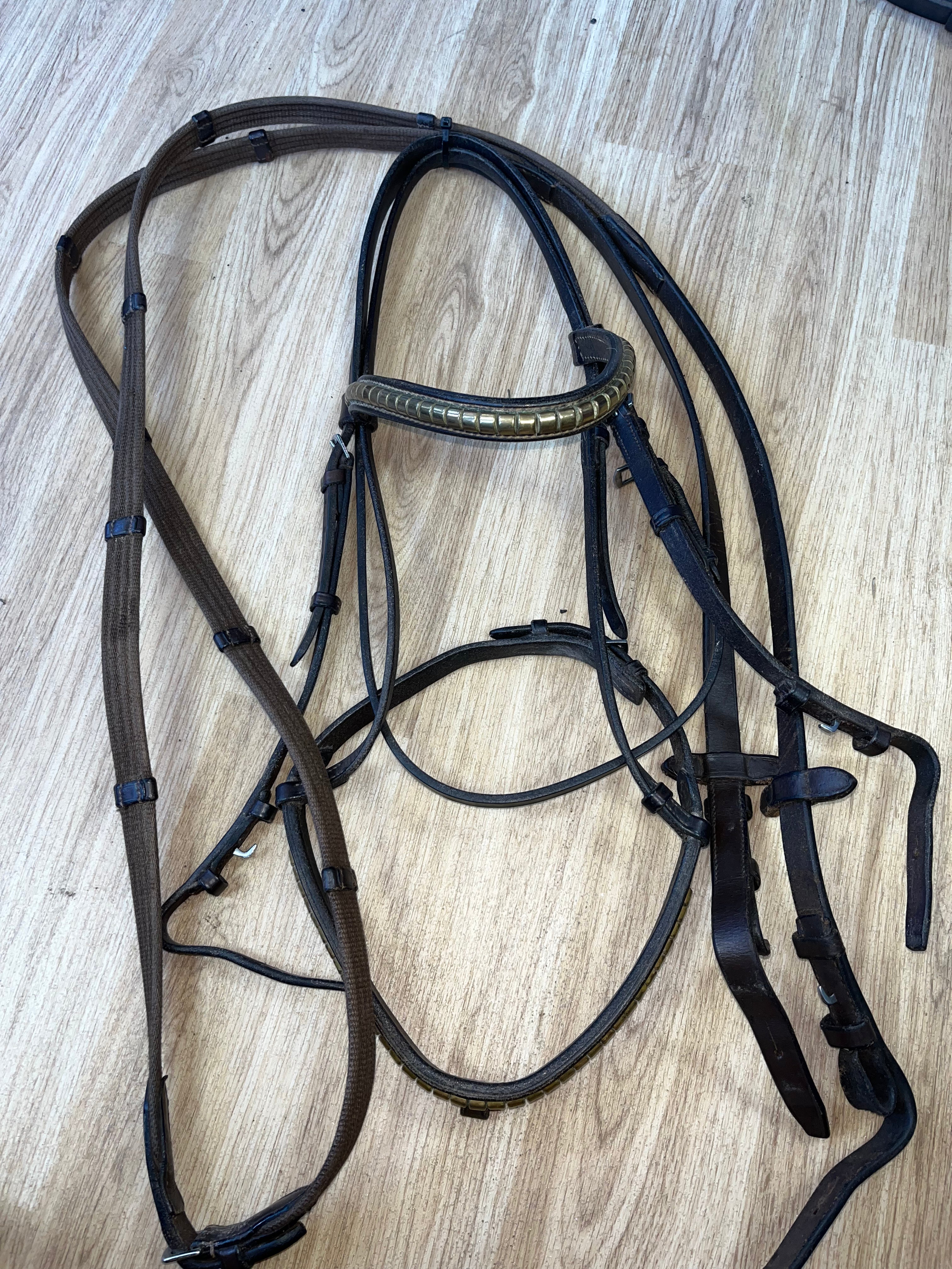 Brown Bridle Full / Webbing Reins #40