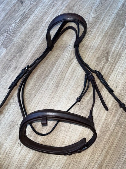 Brown English Leather Flash Bridle – Full Size #42