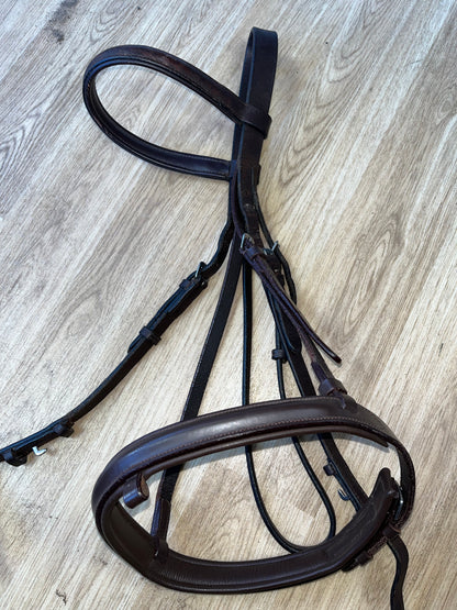 Brown English Leather Flash Bridle – Full Size #42