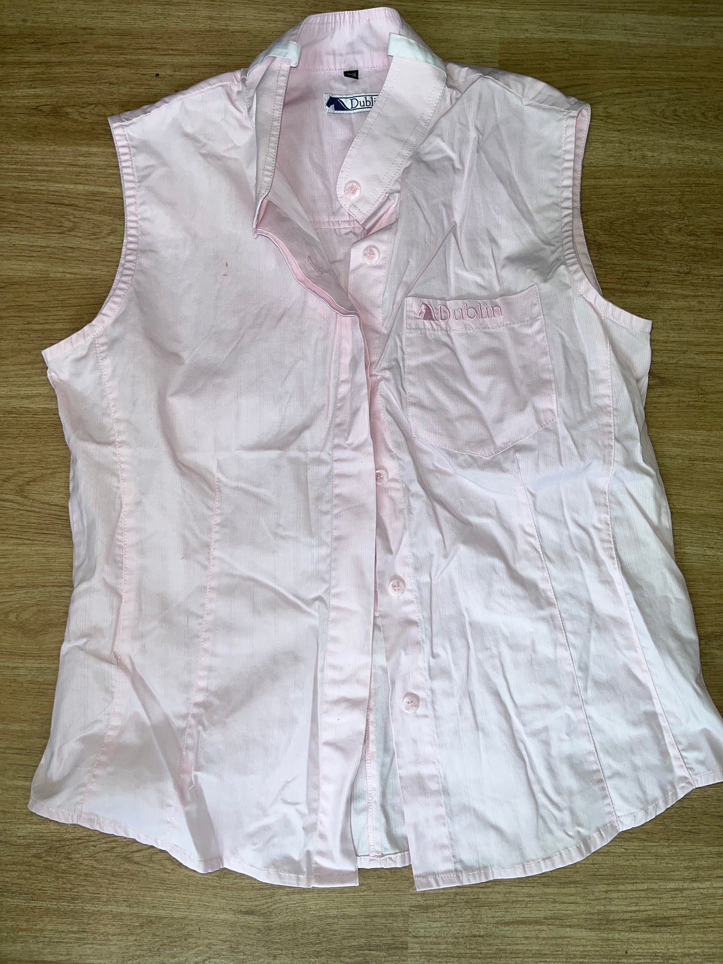 Dublin Ladies Sleeveless Stock Shirt Size 12