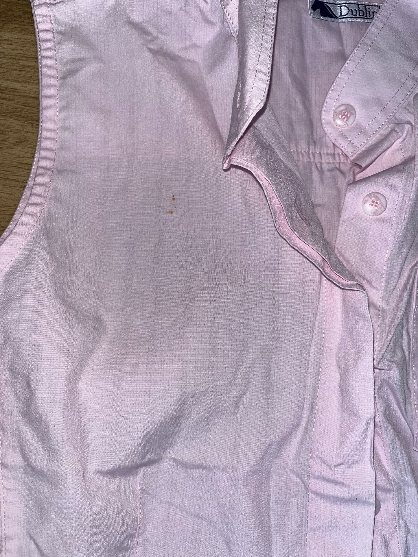 Dublin Ladies Sleeveless Stock Shirt Size 12