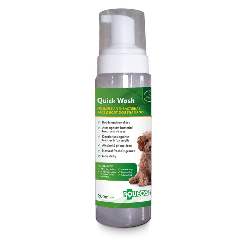 Aqueos Quick Wash No Rinse Dog Shampoo