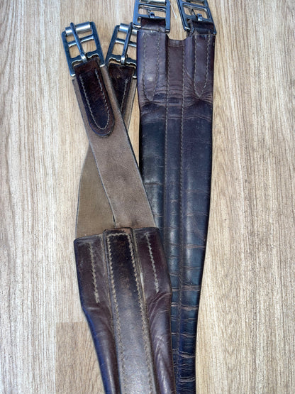 Leather Look Brown Padded Girth Elasicated one end 40’
