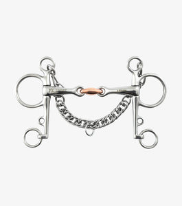 Premier Equine Double Jointed Pelham with Copper Lozenge