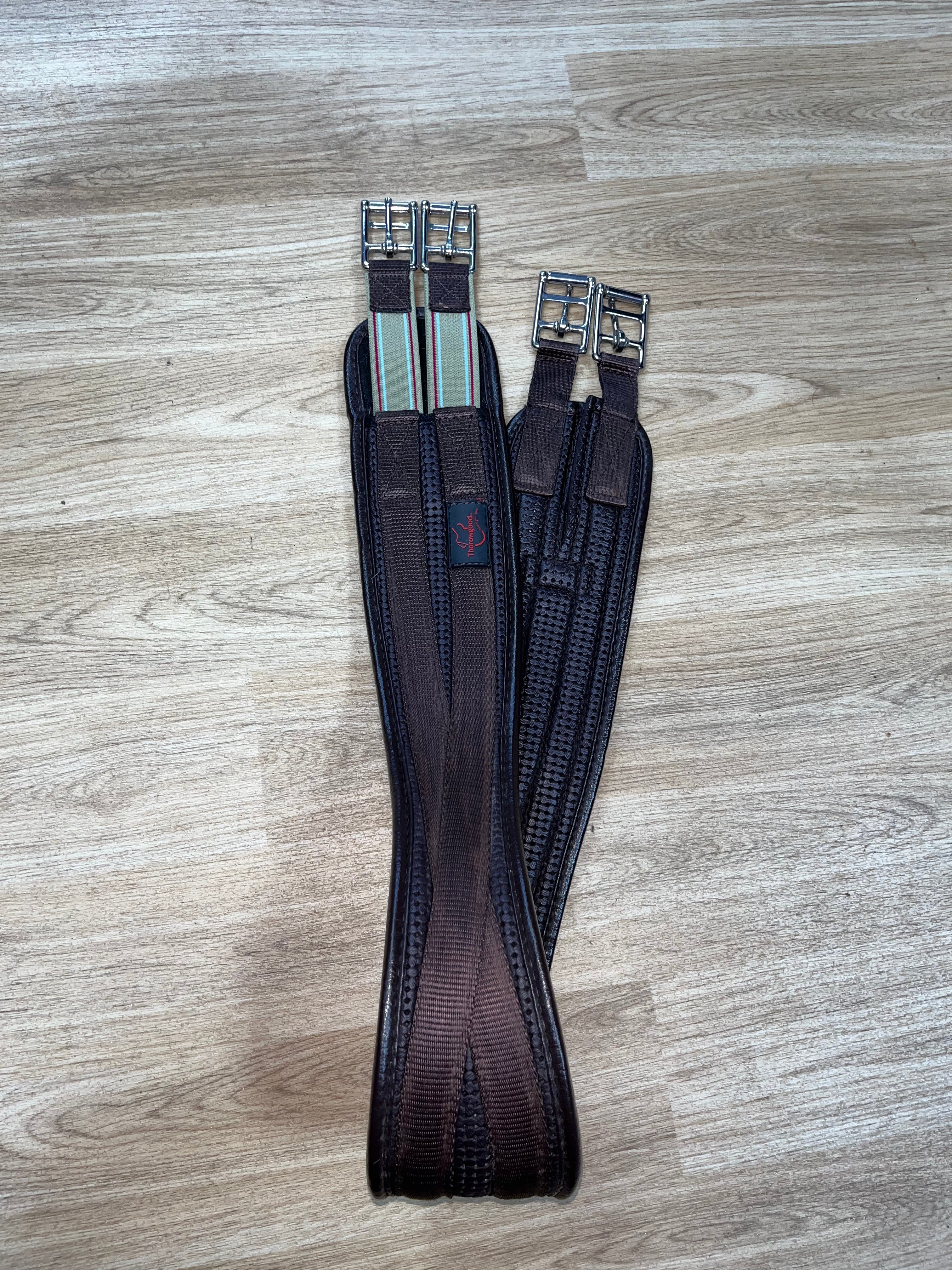 Thorowgood Brown Girth Elasicated One End 46’