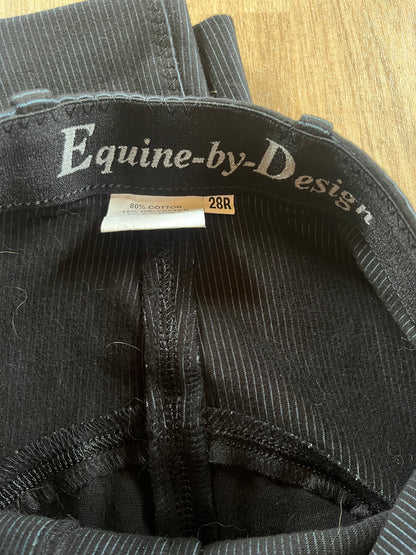 Ebd Size 28” Ladies Pinstripe Jodphurs Black