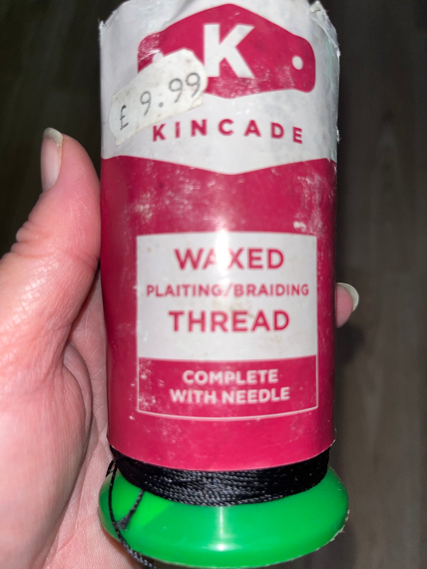 Kincade Waxed Plaiting / Braiding Thread With Needle
