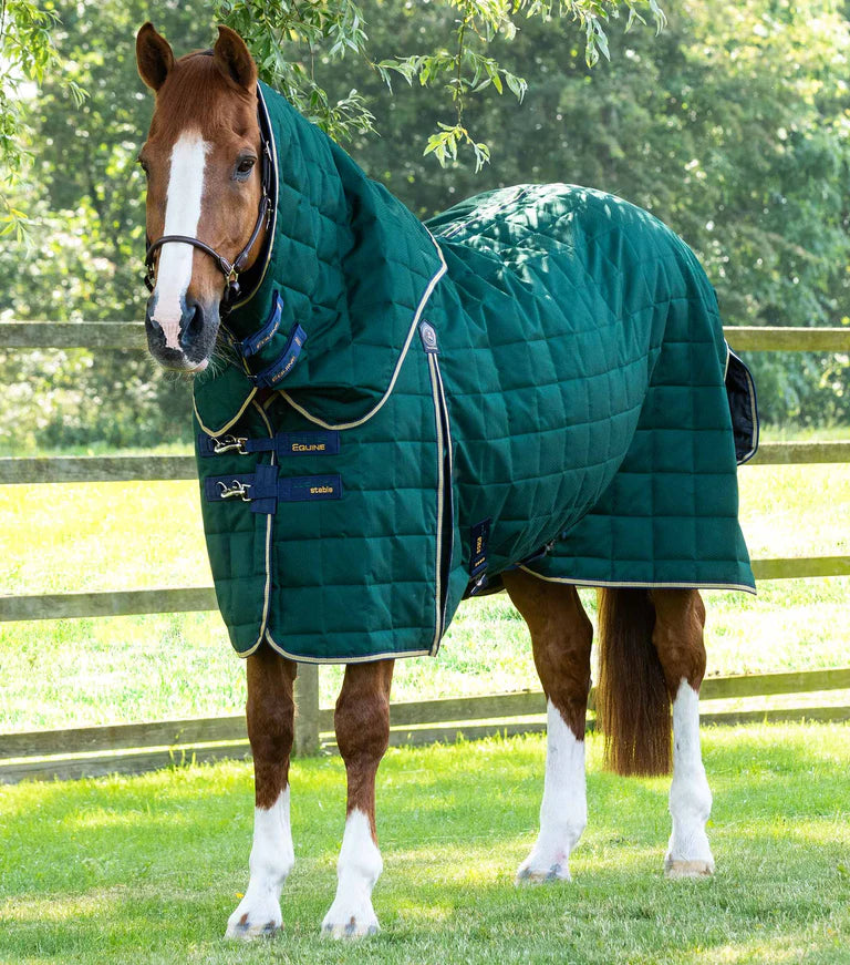 Premier Equine Lucanta 200g Stable Rug with Neck Cover Green