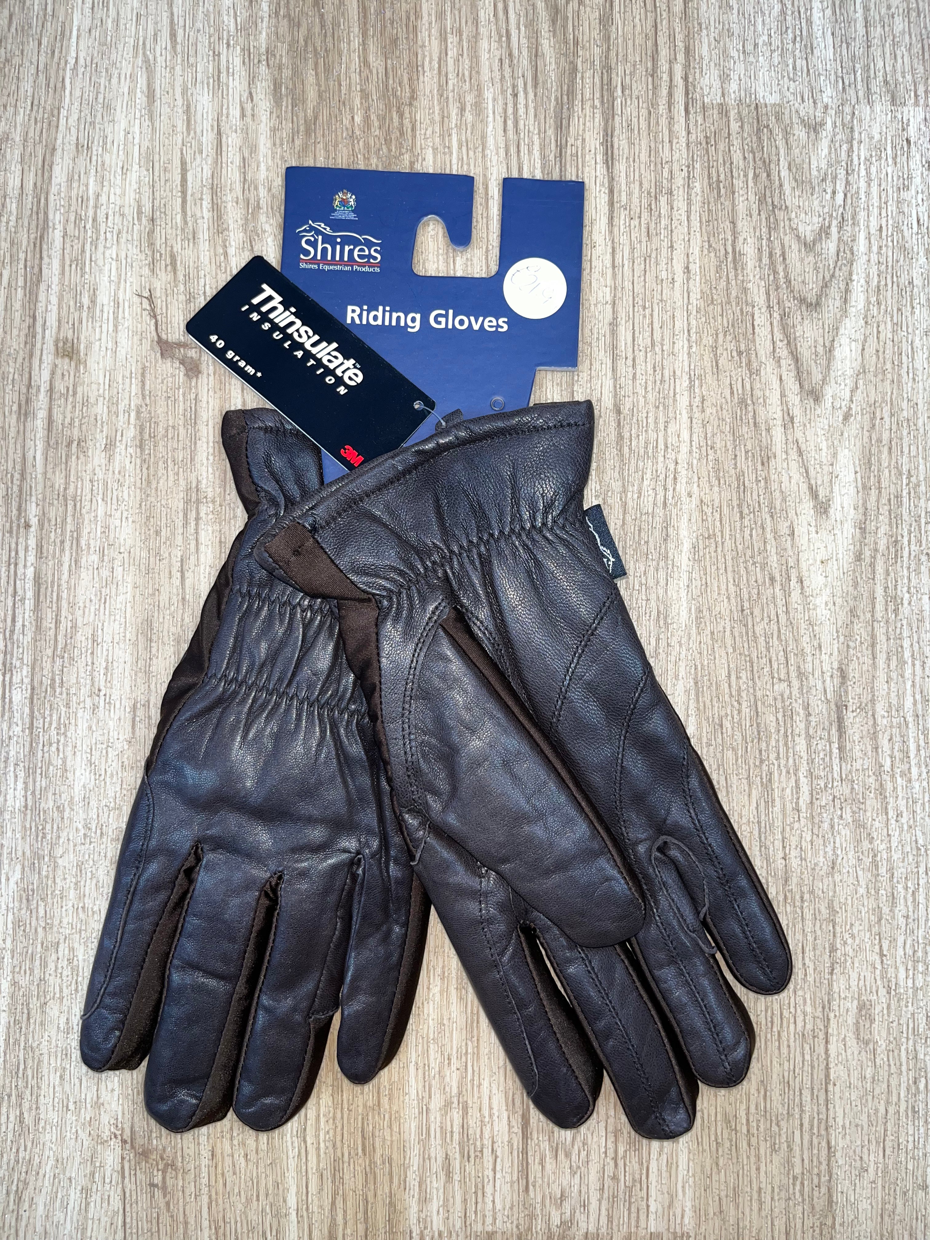 Shires Leather Riding Gloves Thinsulate Insulation X Large