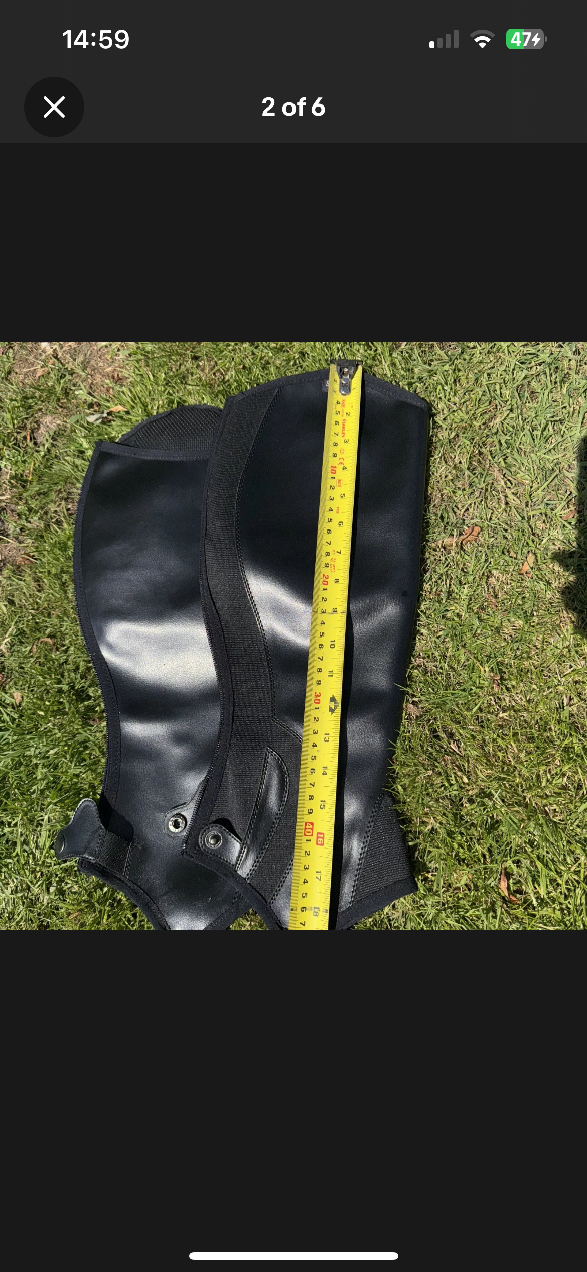 Saxon Leather Look Chaps XL