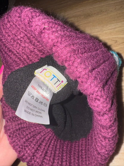 Tottie Knitted Equestrian Bobble Hat - Free Postage