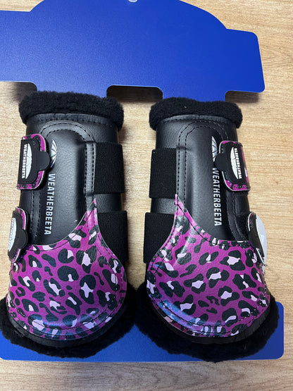 Weatherbeeta Leopard Brushing Boots - Size Pony