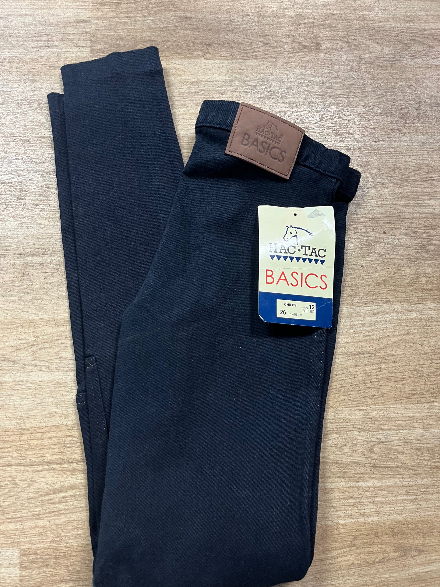 Hac - Tac Basics  Childs Kinder Jeans Jodhpurs Size 12 Years