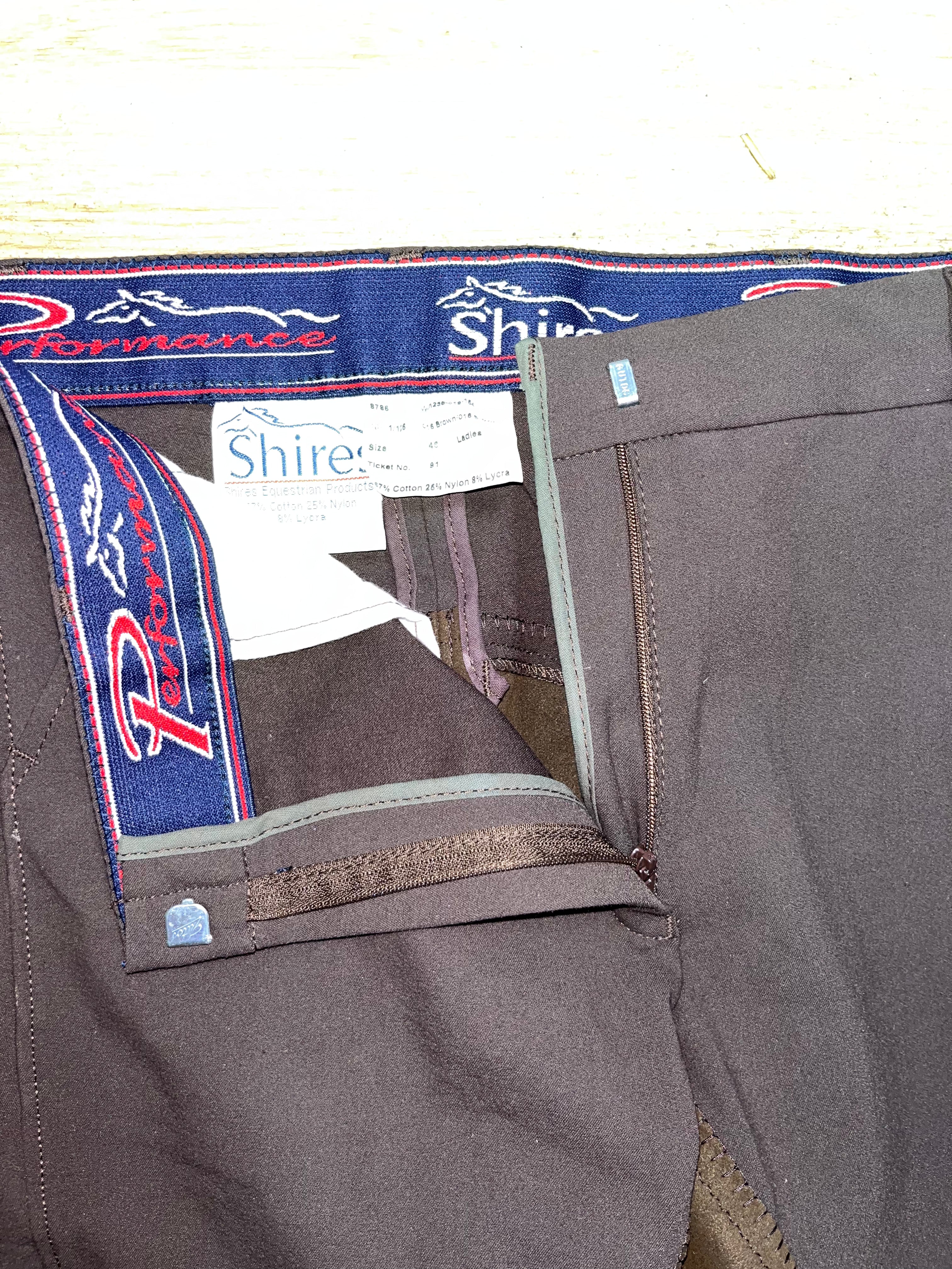 Shires Performance Breeches Ladies Size 46 Brown