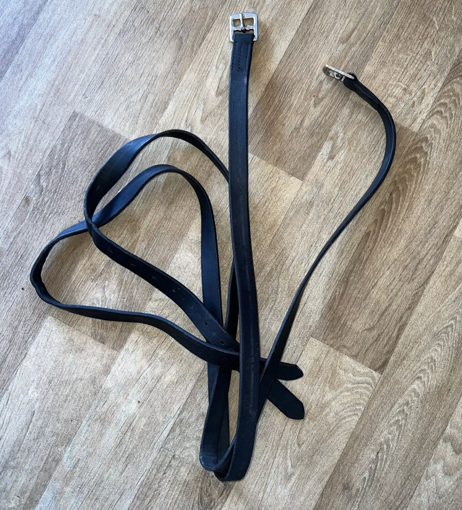 Black English Leather 62" Stirrup Leathers #10