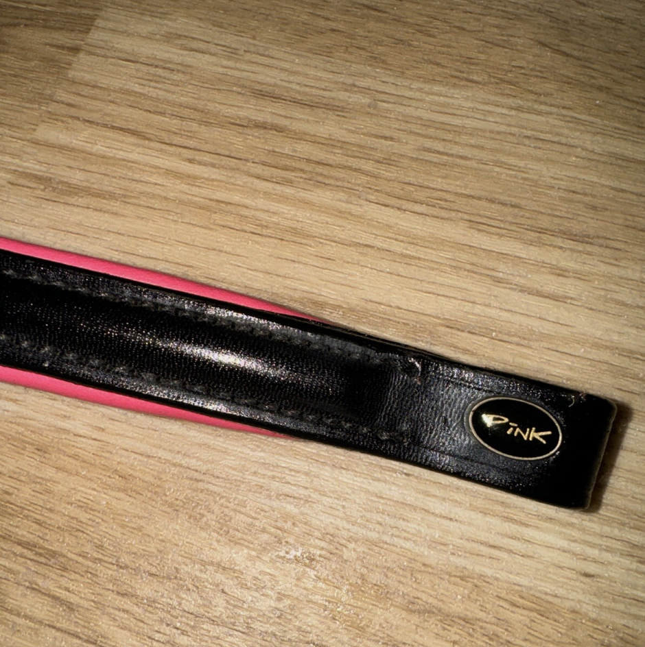 Pink Equine Black & Pink PONY 14” Browband - NEW - Free Post #400