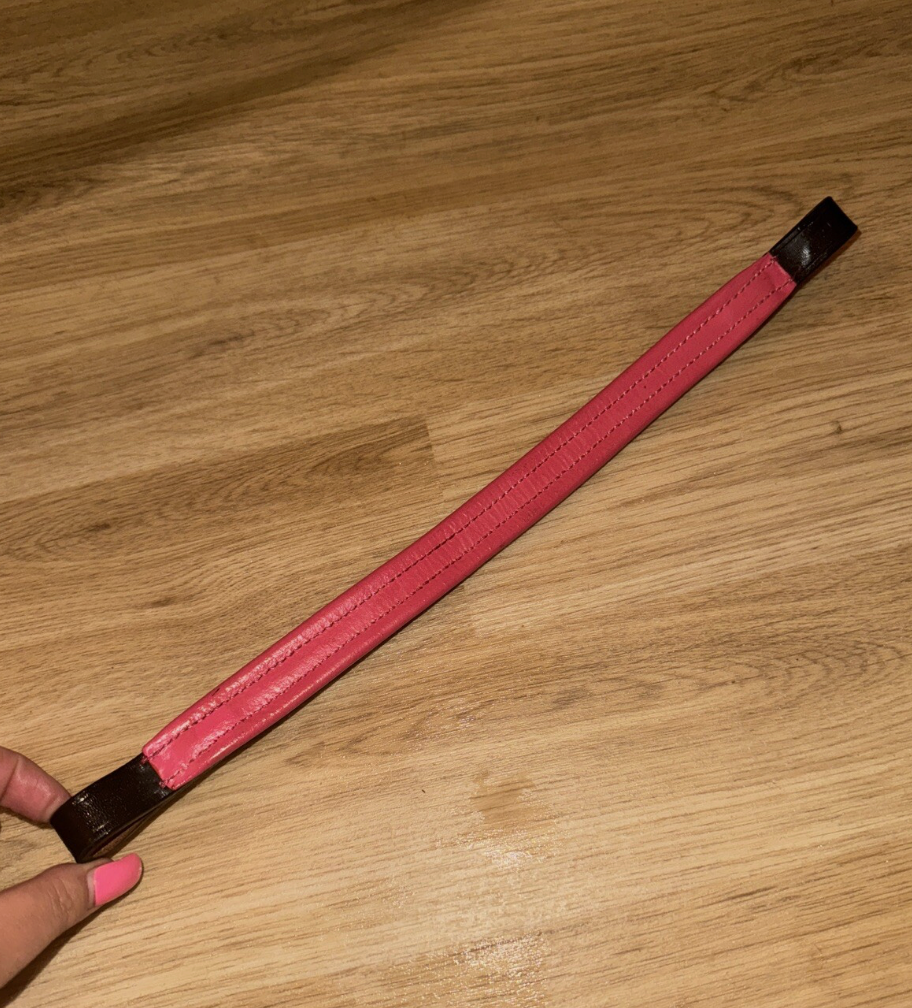 Pink Equine Black & Pink PONY 14” Browband - NEW - Free Post #400