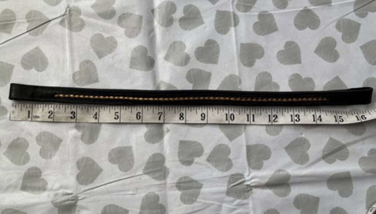 Cob Black Gold Trim Browband 16.5” #19