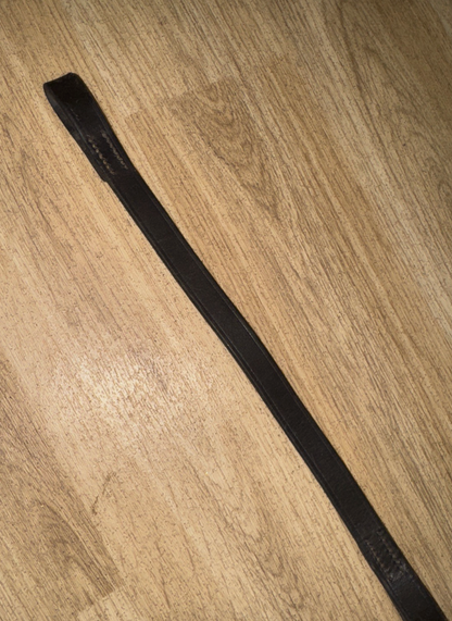 English Leather Flat Traditional Browband - 12” Shetland #211