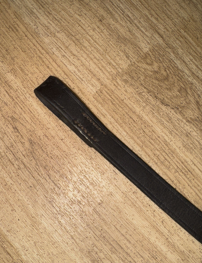 English Leather Flat Traditional Browband - 12” Shetland #211