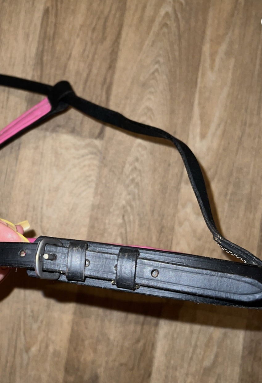 Spare Pink & Black Bling Browband & Flash Noseband FULL / Free Post #54