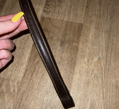Plain Raised Leather Browband - Pony #32