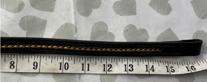 Cob Black Gold Trim Browband 16.5” #19