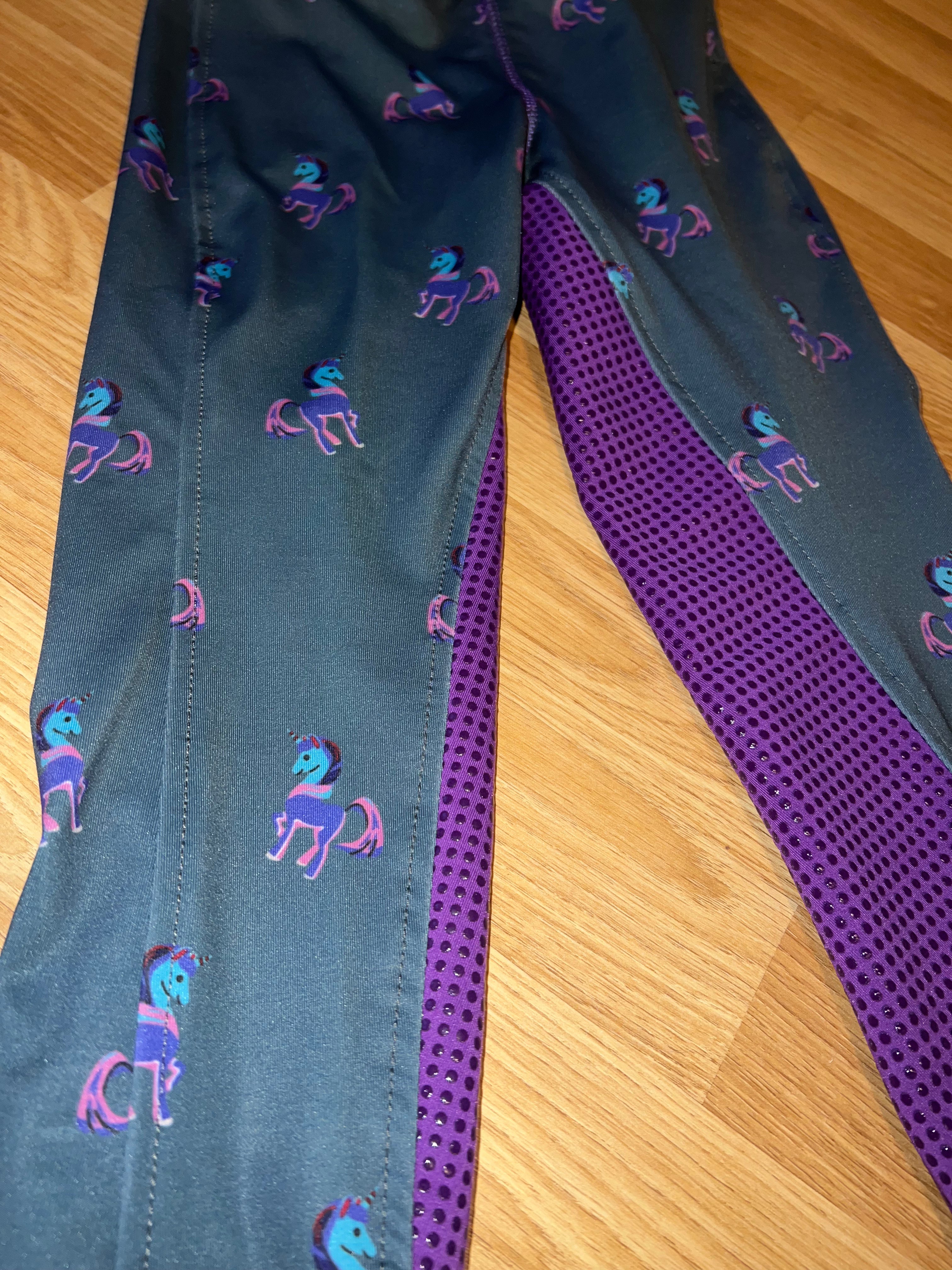 Sheldon Unicorn Silicone Seat Riding Tights - 20” to 28”