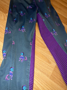 Sheldon Unicorn Silicone Seat Riding Tights - 20” to 28”