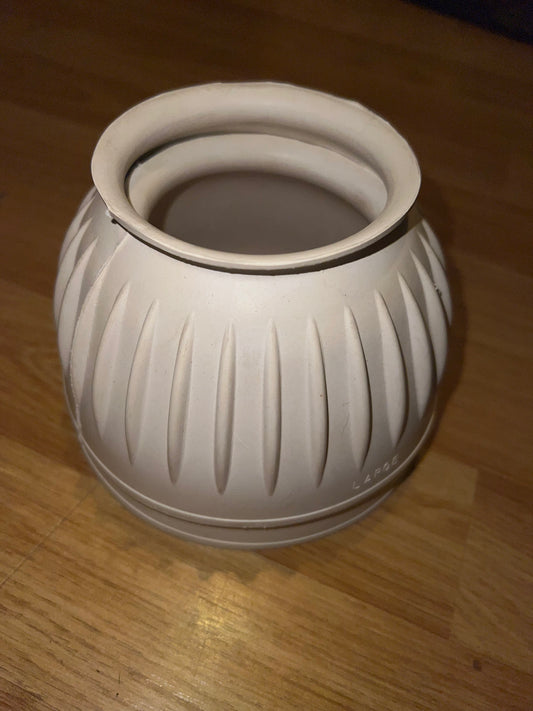 White Rubber Pull On Over Reach Boots - Large