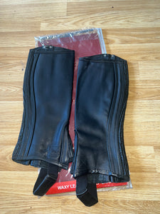 Black Leather Half Chaps