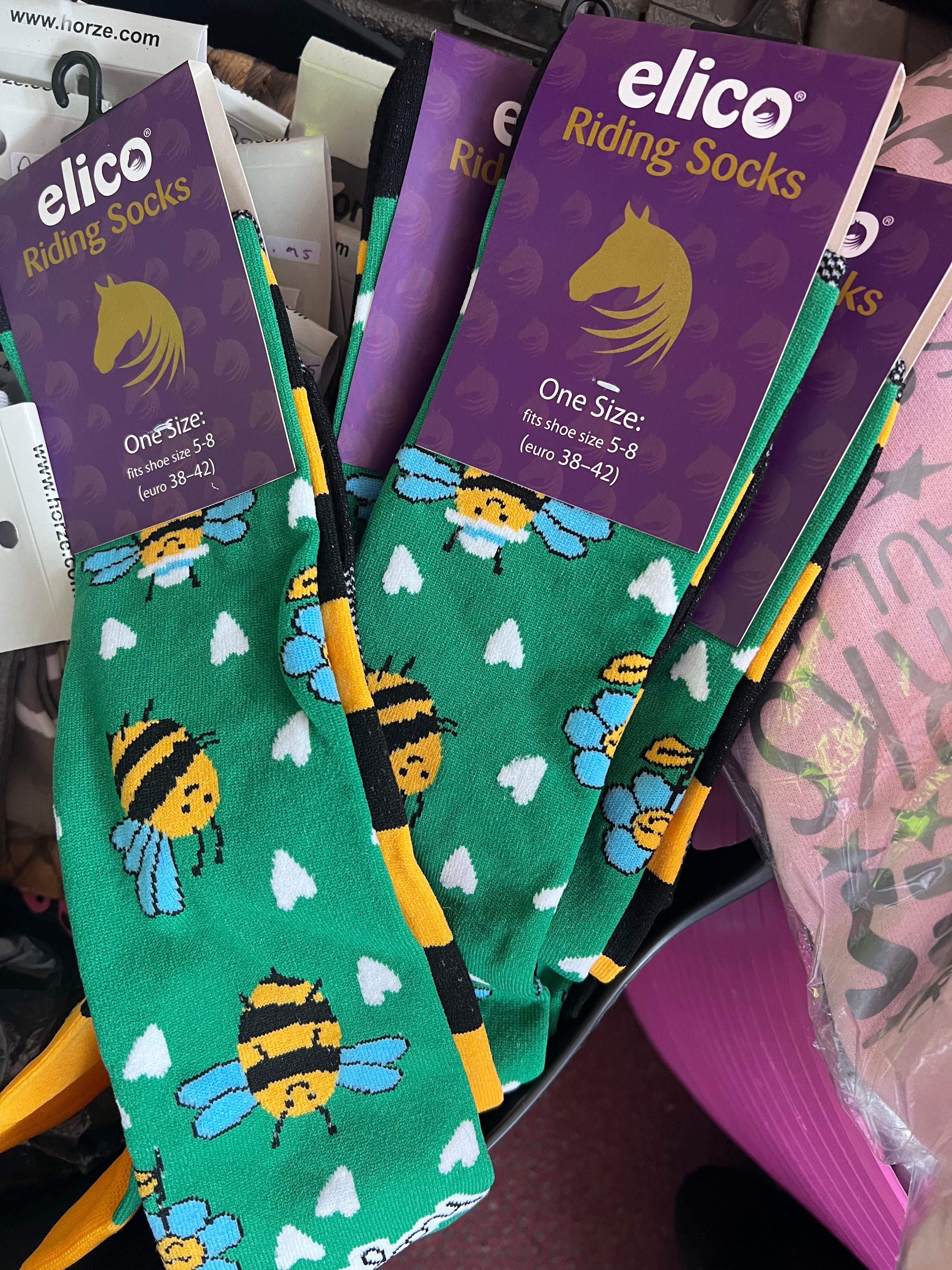 Elico Bumble Bee Long Riding Socks